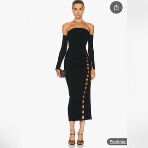 Cult Gaia Capri off the shoulder Cutout Maxi Dress